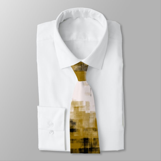 Cravate Noir et blanc or (Attaché)