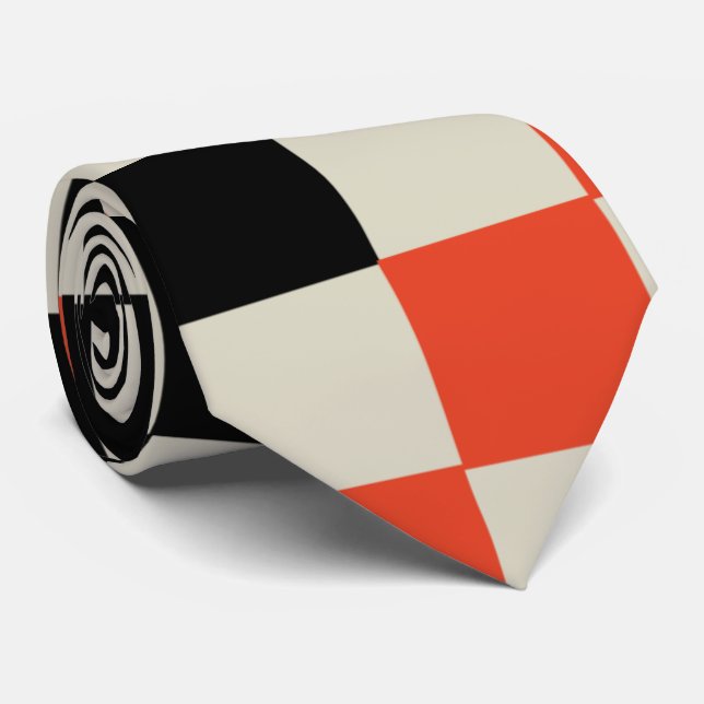 Cravate Noir et rouge (Roulé)