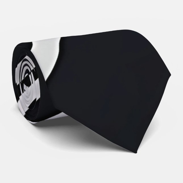 Cravate noir Gras Argent (Roulé)