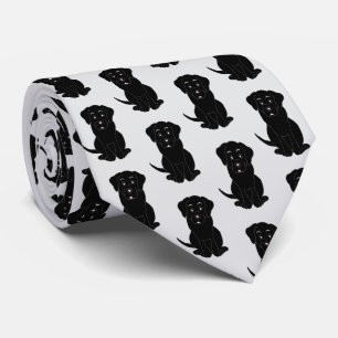 Cravate Noir Labrador Chien Design
