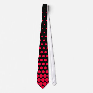 Cravate Noir moderne rouge de point de polka de carmin