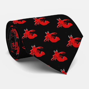 Cravate Noir rouge de conception de homard