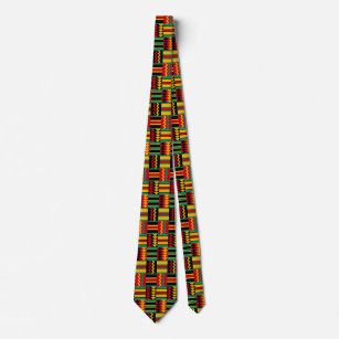 Cravate Noir rouge de vert jaune de panier de fierté