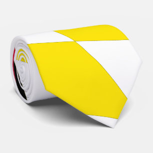 Cravate Noir rouge jaune Bavaria Motif Drapeau Diamant