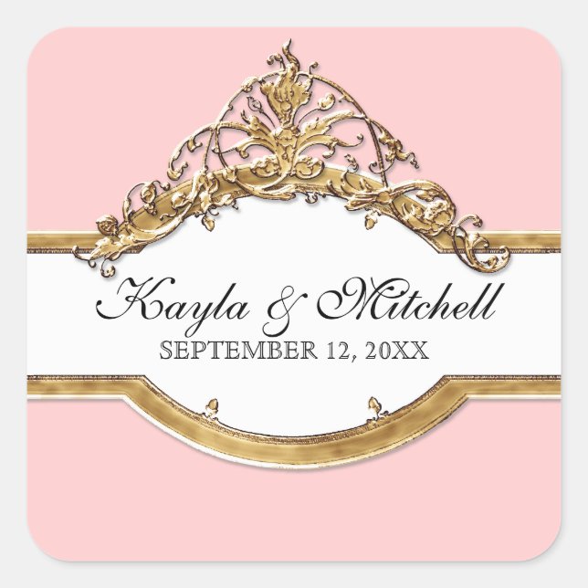 Cravate noire Elégance 2, Sticker à couplage d'or (Devant)