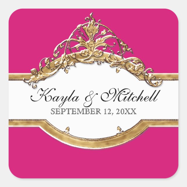 Cravate noire Elégance 2, Sticker à couplage d'or (Devant)