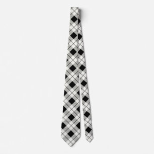 Cravate noire et blanche parfaite de plaid !