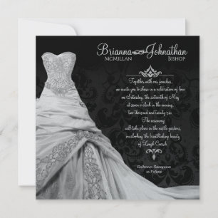 Cravate noire Luxe Destination Invitation