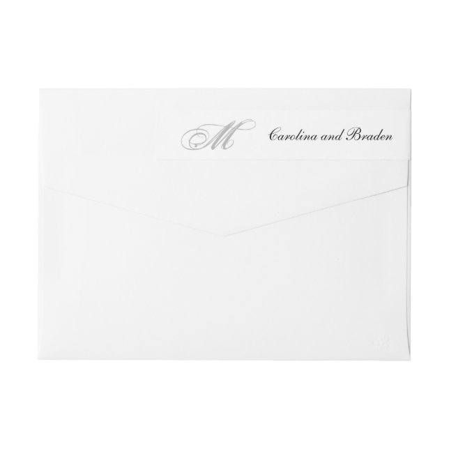 Cravate noire | Noir Blanc | Étiquette Wraparound (Dos)