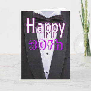 Cravate noire tuxedo joyeuse carte d'anniversaire