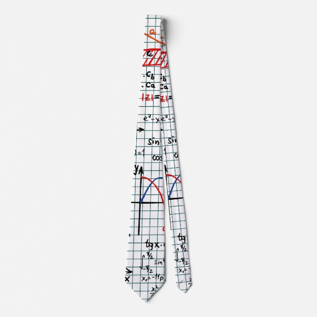 Cravate Nombres de formules de maths (Devant)