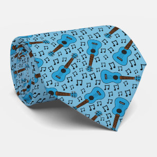 Cravate Notes de musique de ukulélé motif joueur de uke (b