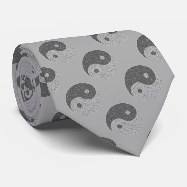 Cravate Notes de musique Yin Yang (Roulé)