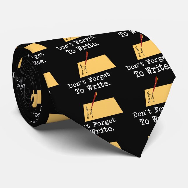 Cravate N'oubliez pas d'écrire (Roulé)