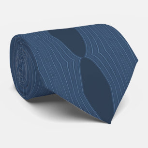 Cravate Nouveau motif abstrait répétitif de blues tendance