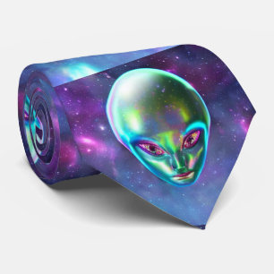Cravate Nouveau visage Alien inhabituel
