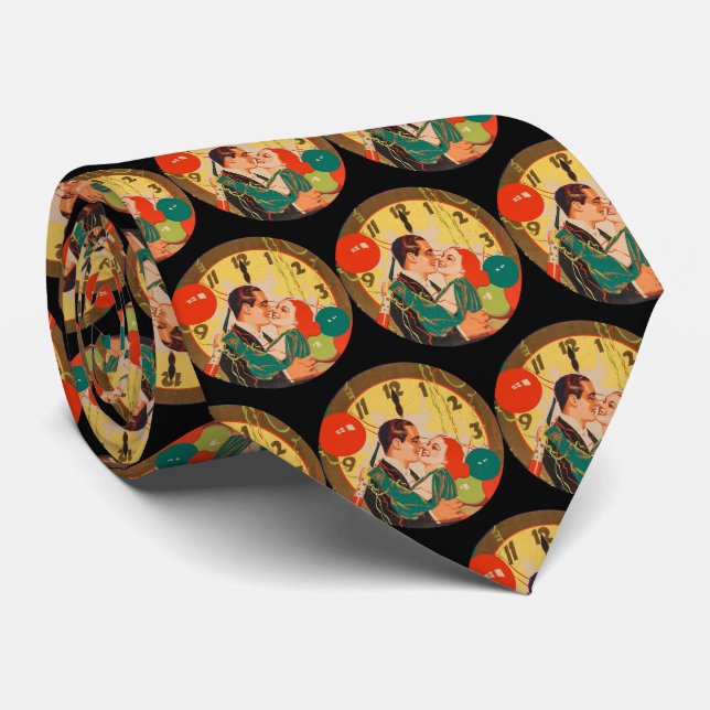 Cravate Nouvel An vintage en couple (Roulé)