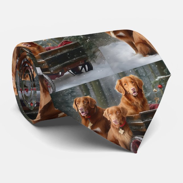 Cravate Nouvelle-Écosse Duck Toller Retriever Snowden (Roulé)