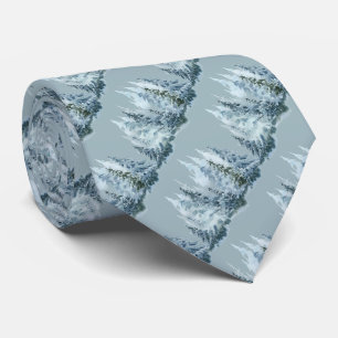 Cravate Nuances de bleu Épicéa Arbres conifériens Wilderne