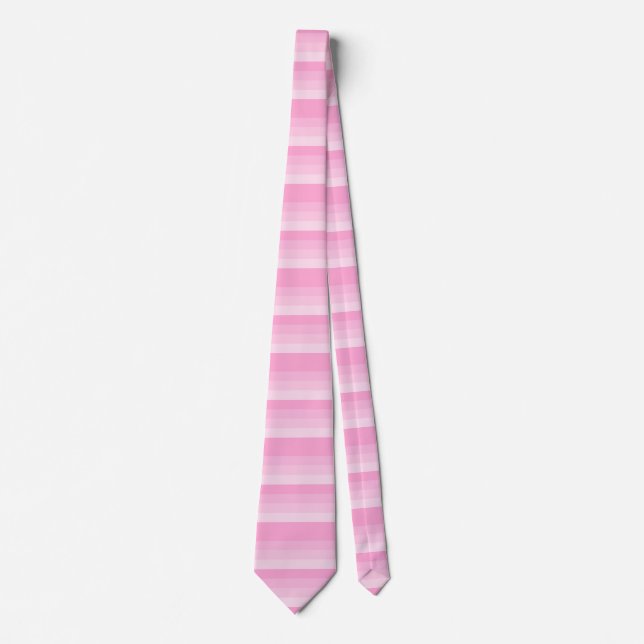 Cravate Nuances de rayures roses (Devant)
