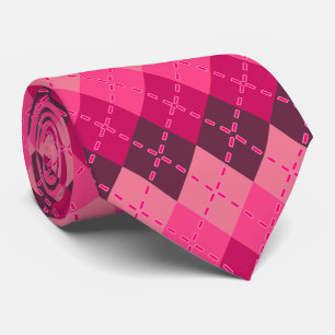 Cravate Nuances de Rose Argyle Sporty Élégant