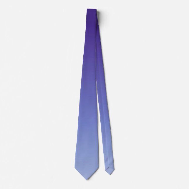 Cravate Nuances de violet de pervenche à bleu (Devant)