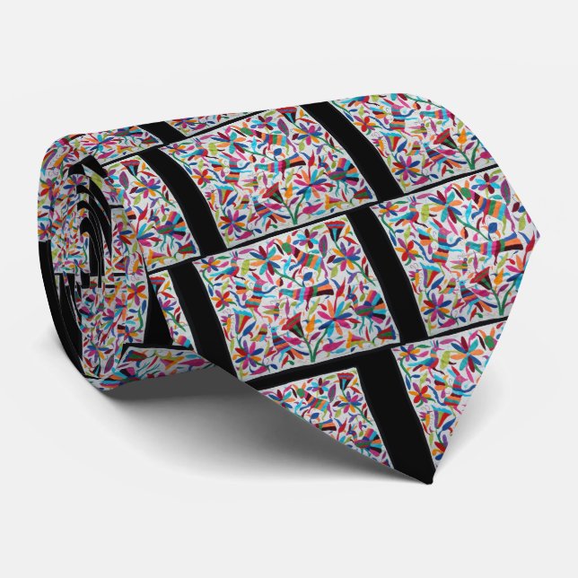 Cravate Oaxaca Mexique Boho ethnique hispanique maya (Roulé)