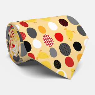 Cravate Oeufs de poulet de style Memphis géométrique moder