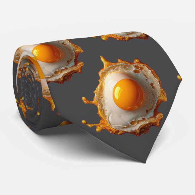 Cravate Oeufs frits Côté soleil vers le haut (Roulé)