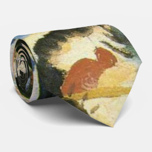 Cravate Oeuvre Abstraite de Kandinsky Black Spot