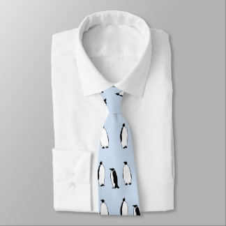 Cravate Oiseau de pingouin Bleu Arctique Animal Polaire Hi
