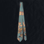 Cravate Oiseaux Fleurs Hokusai Art Japonais<br><div class="desc">Oiseaux japonais et fleurs - Ce beau tableau d'oiseaux et de fleurs est un tableau asiatique vintage redessiné par Katasushika Hokusai peint en 1811, redessiné pour notre ligne cadeau. Il présente des chicadés et des fleurs d'arbres roses, sur un bel arrière - plan bleu turquoise.</div>