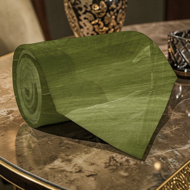 Cravate Olive Green Watercolor Custom Necktie (Créateur téléchargé)