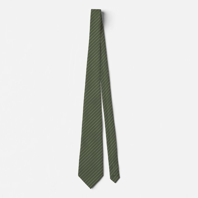 Cravate Olive Pinstripes (Devant)
