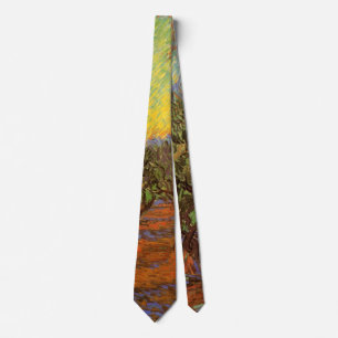 Cravate Oliveraie, ciel orange par Vincent van Gogh