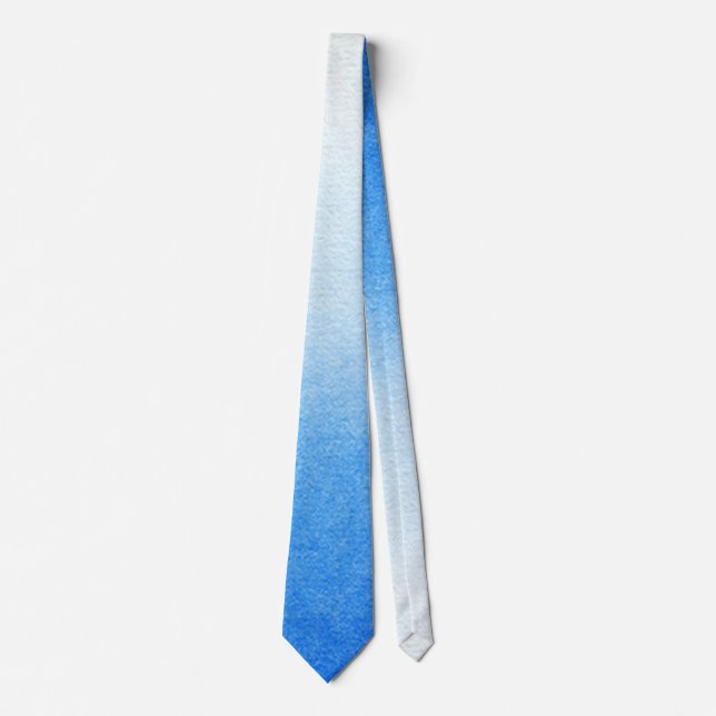 Cravate Ombre Bleu et blanc Plonger dans des teintes oniri (Devant)