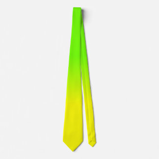 Cravate Ombré couleur vert néon et jaune néon