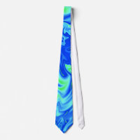 Cravate onduleuse bleue