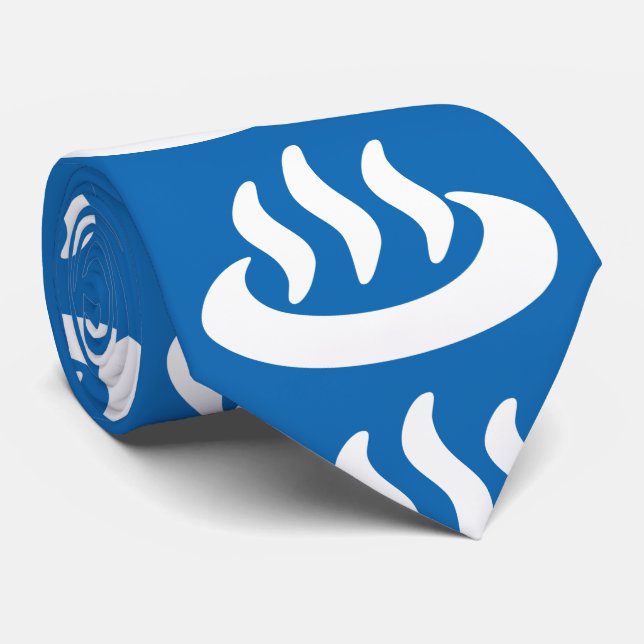 Cravate Onsen ♨ Hot Spring 温 泉 Japonais (Roulé)