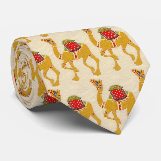 Cravate OPUS Camel (Roulé)