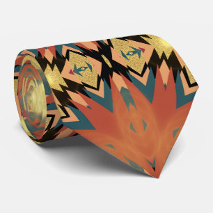 Cravate Or moderne aztèque Boho Fusion
