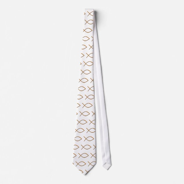 Cravate Or multiple Icthus (Devant)