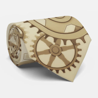 Cravate Or, sépia steampunk cosplay, horloge motif