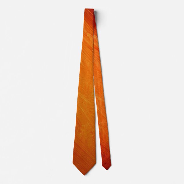 Cravate orange abstraite (Devant)