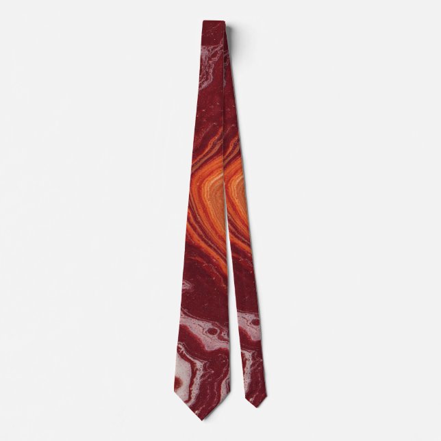 Cravate orange and burgundi fluid (Devant)