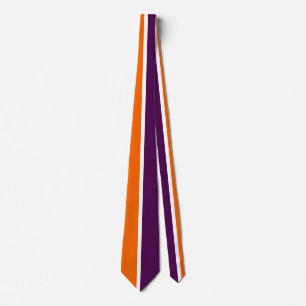 Cravate Orange blanc violet couleur pâle Conception des bl