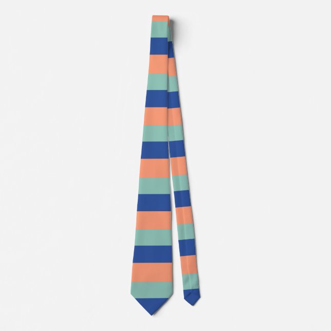 Cravate Orange & Blue Stripes (Devant)
