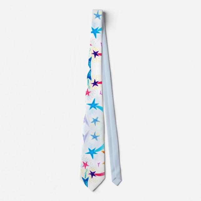 Cravate Orange & Blue Stripes (Devant)