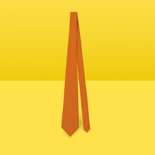 Cravate orange brûlé uni no2 (Créateur téléchargé)