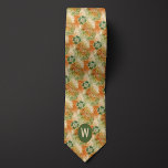 Cravate Orange Brûlé, Vert mousse Monogramme Abstrait Flor<br><div class="desc">Laissez-vous guider par notre Cravate Abstrait de Monogramme  Burnt Orange,  Moss Green. La combinaison unique d'orange brûlée et de vert mousse,  ainsi que le motif floral abstrait,  crée un look distinctif. Améliorez votre style avec nos chaussettes de coordination.</div>